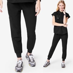 FIGS black Zamora jogger scrub pants M TALL